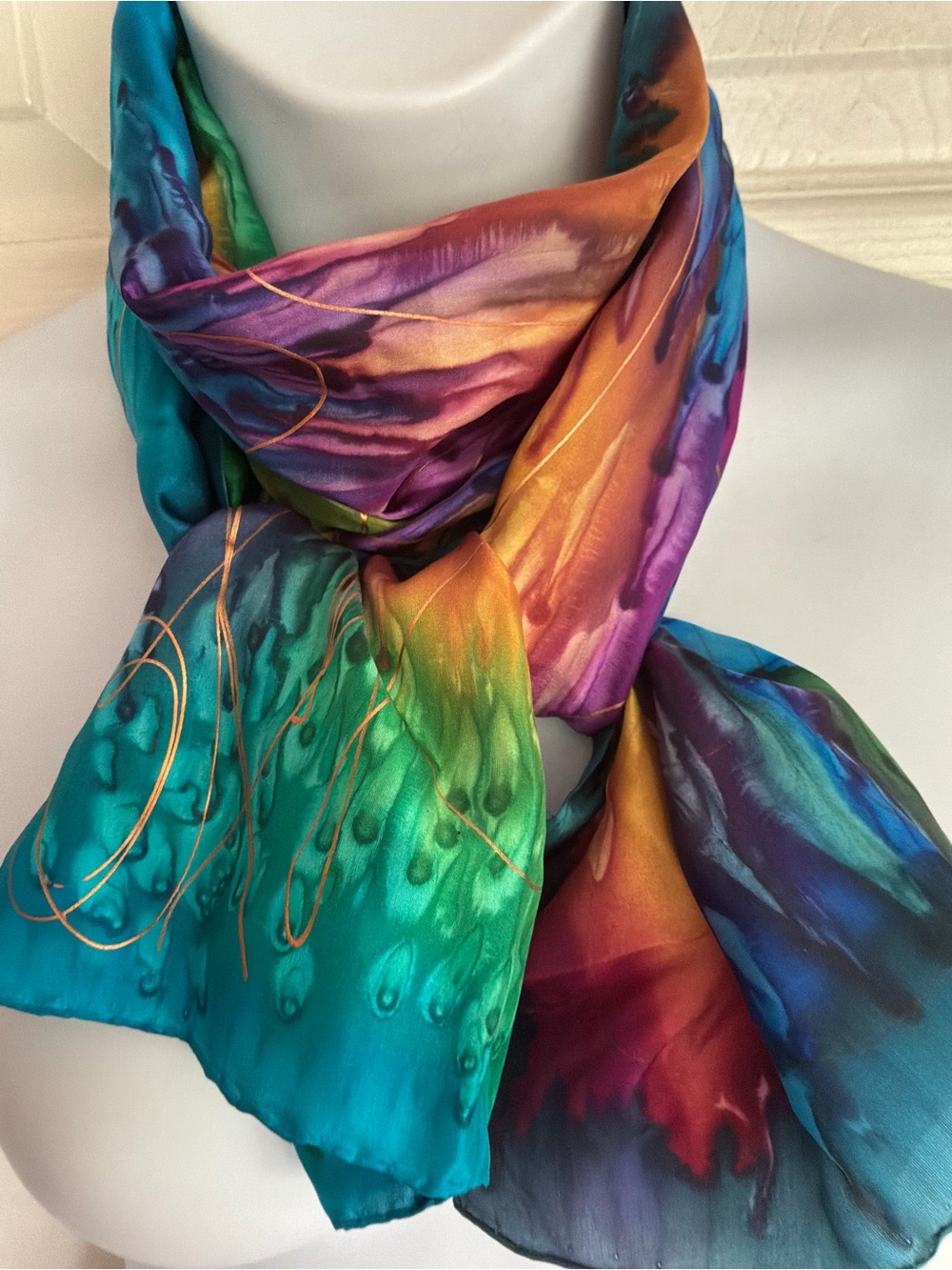 100% silk scarf